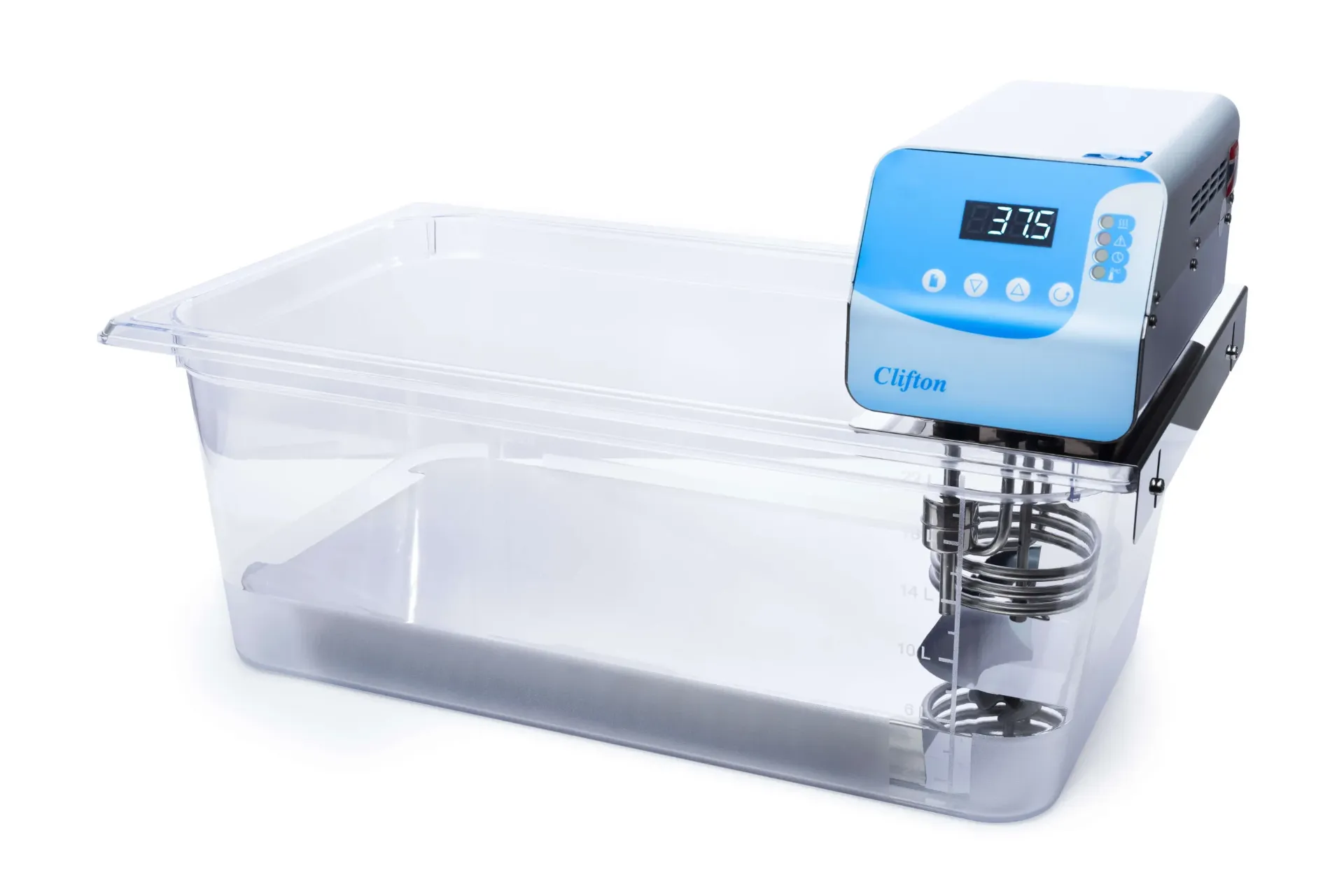 Clifton NE4-22D/CT Clear Tank Stirred Digital Water Bath – 22 Litre