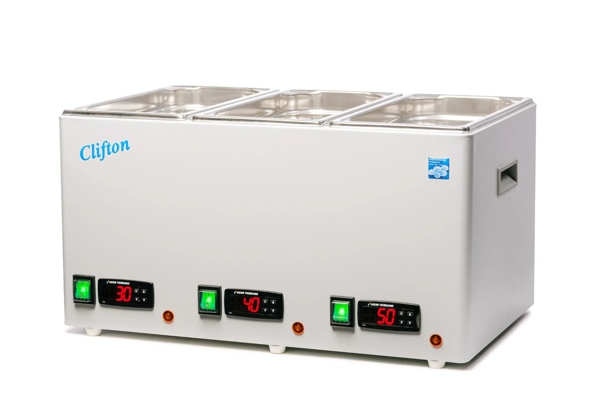 Clifton TripleBath™ Digital Water Bath – 3 × 4L, Independent Temperature Control (NE1D-4/4/4)